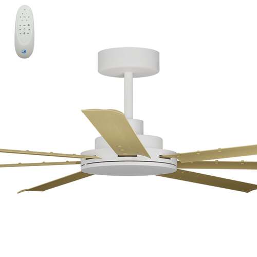 Alula 80" White Motor & Bamboo Blades Complete fan (two boxes)
