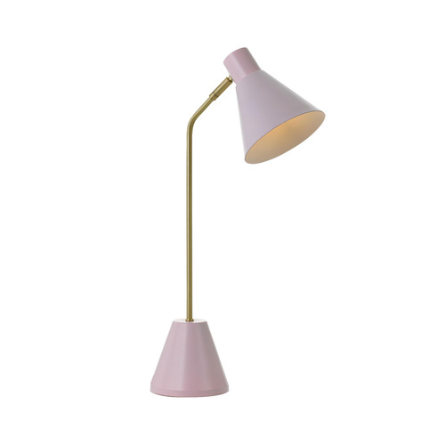 AMBIA TABLE LAMP 25wE14max D:140 H:540 cab:2.0M BRASS MATT/PINK