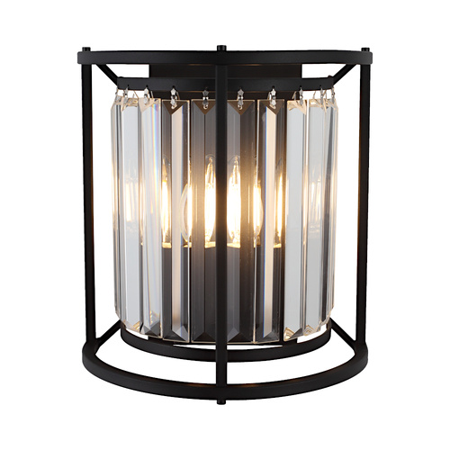 AMELIA 2LT WALL LIGHT BLACK