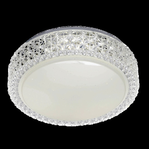 AMELIA 40 LED OYSTER 32wLED D:400H:105 3000K-5000K 2600Lm DIM - WHITE/CLEAR