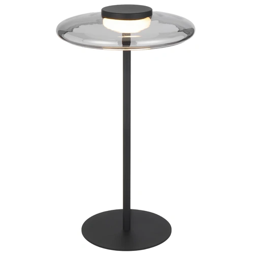 AMITY TABLE LAMP 8wLED 3000K D:250 H:400 INLINE TOUCH DIM 435Lm BLACK SAND / SMOKE