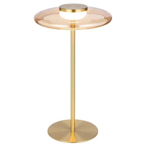 AMITY TABLE LAMP 8wLED 3000K D:250 H:400 INLINE TOUCH DIM 435Lm BRASS MATT/ AMBER