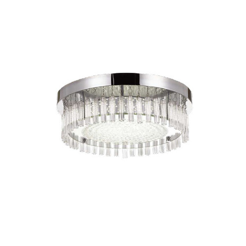 ANDELA ROUND LED OYSTER 30w LED D:350 5000K - 2400 Lm DIM - CHROME/CLEAR