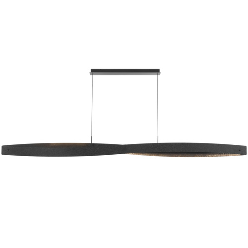 AREZZO 240 PENDANT 80wLED 3000K cab2m DIM ANTIGLARE H140 L2400 W70 8690Lm CRACKED BLACK