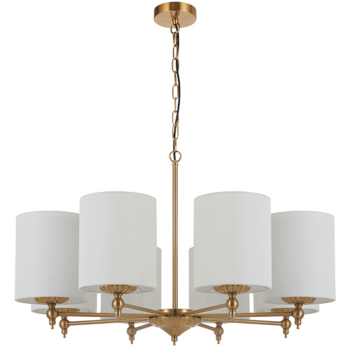 ARGOS 8LT PENDANT 8x25wE27max D:850 H:xxx CHAIN 2M ANT GOLD / IVORY