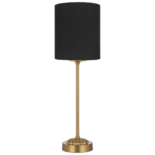 ARGOS TABLE LAMP 25wE27max D:120 H:560 INLINE SWT ANTIQUE GOLD / BLACK