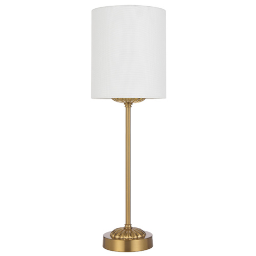 ARGOS TABLE LAMP 25wE27max D:120 H:560 INLINE SWT ANTIQUE GOLD / IVORY