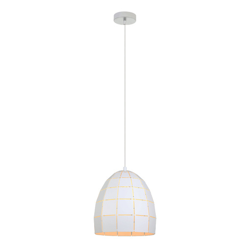 PENDANT ES Matt Wh Tiled ELLIPSE OD250mm