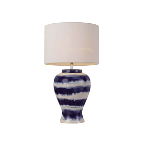 ASTA TABLE LAMP 25wE27max D:320 H:500 cable:2.0m line switch WHITE&BLUE/WHITE