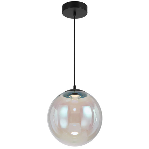 AURORA 30 PENDANT 12wLED 3000K DIM 580Lm D300 H335 cab 2m BLACK MATT/ RAINBOW