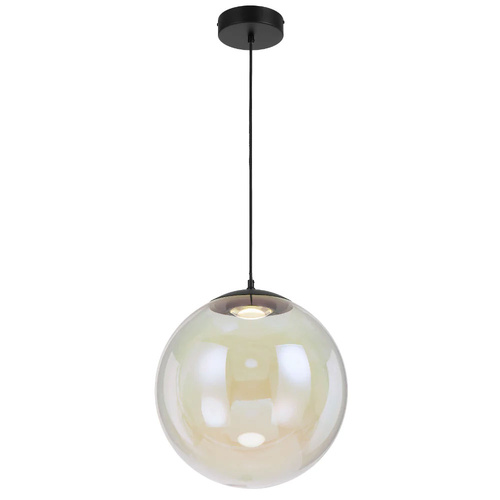 AURORA 40 PENDANT 15wLED 3000K DIM D400 H435 780Lm cab 2M BLACK MATT/ RAINBOW