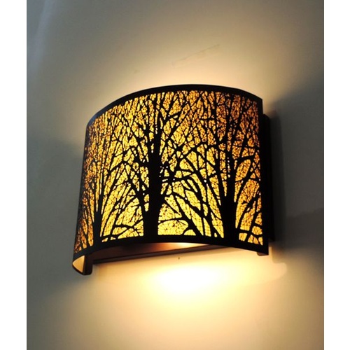 WALL Int S/M SESx2 CURVED Aged Bronze Laser Cut OD280mm