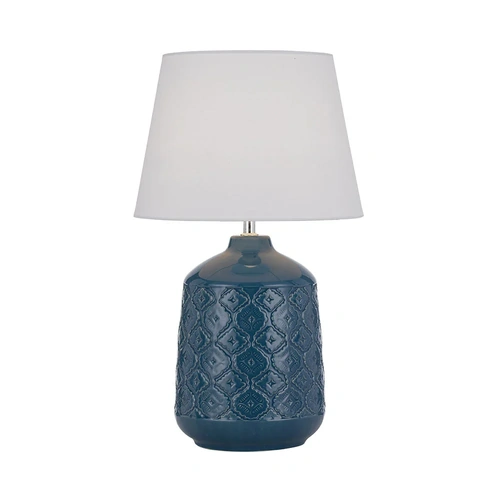 BACI CERAMIC TABLE LAMP 25wE27max H:535 D:300 BLUE/WHITE
