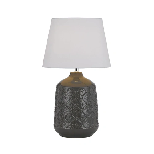 BACI CERAMIC TABLE LAMP 25wE27max H:535 D:300 GREY/WHITE