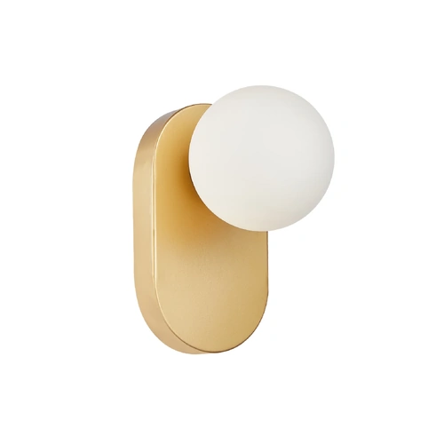 Wall Int S/M G9 Round Opal Diffuser w/ Oblong Gold Base