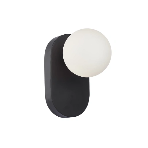 Wall Int S/M G9 Round Opal Diffuser w/ Oblong Black Base