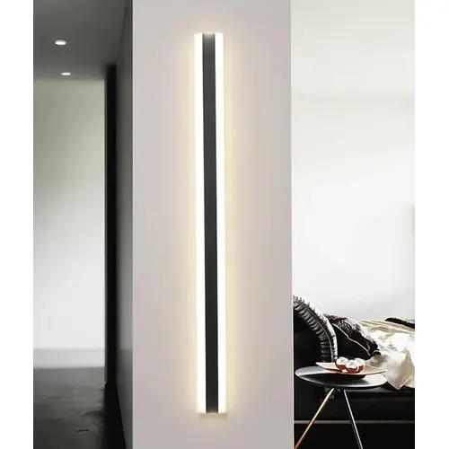 WALL S/M 48W RECT L1450mm LED TRI 1060 Lm IP65 Black w/FR Diff 2YR
