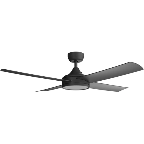 Breeze Silent DC PRO 52" Black All ABS with 24w LED Light kit