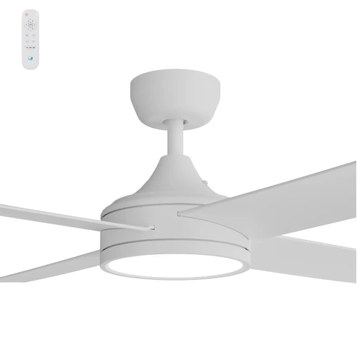 Breeze Silent DC PRO 52" White All ABS with 24w LED Light kit