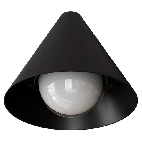 Becard E27 Cone Exterior Compact Wall Light Black IP65