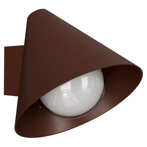 Becard E27 Cone Exterior Compact Wall Light Rust IP65
