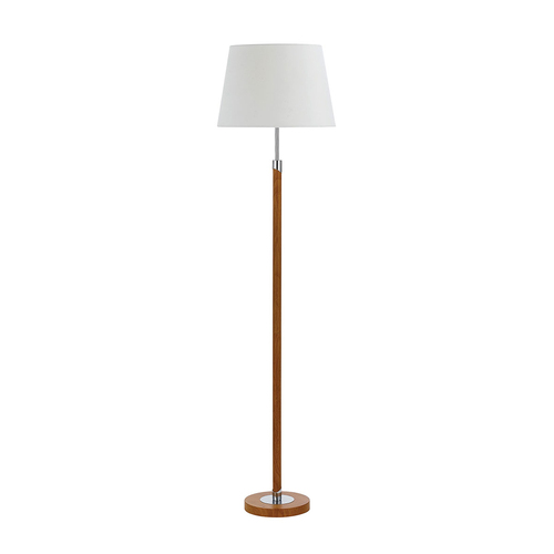 BELMORE FLOOR LAMP 60wE27  D:400 H:1600 TEAK / WHITE - LIGHT