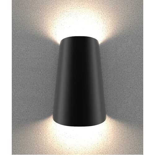 WALL S/M Up/Dn 11W LED TRI 378Lm IP65 Cone Dark Grey Clr Diff