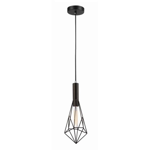 PENDANT ES Blk SML DIAMOND CAGE OD175mm