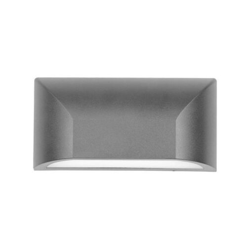 BLOC EXT LED WALL LAMP 5wLED nonDIM D 220 H 113 P 51 SILVER 3CCT 400Lm IP65