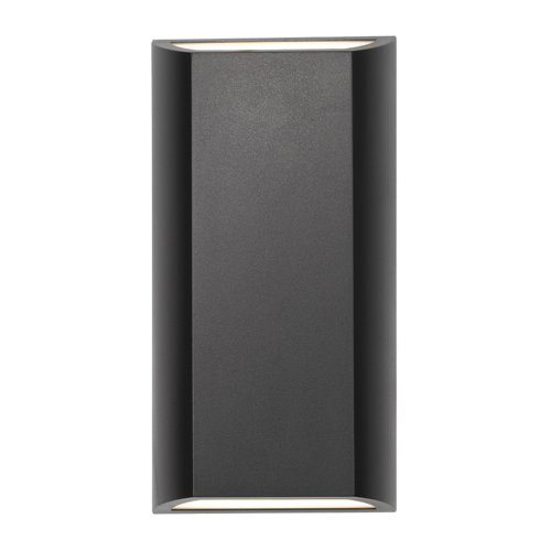 BLOC LED UP-DOWN WALL LAMP 2*4W nonDIM D113 H220 P51 BLACK 3cct 570Lm IP65