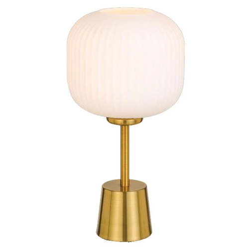 BOBO TABLE LAMP 25wE27max D:205 H:390 ANTIQUE GOLD/OPAL MATT