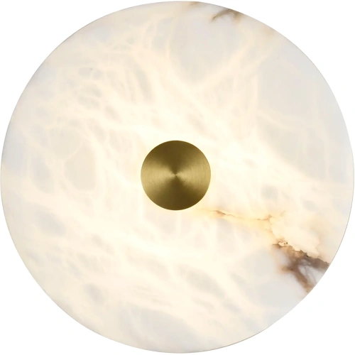 Bower Alabaster 250mm LED Wall Light 15W TRI Colour Non-dimmable Brass IP20