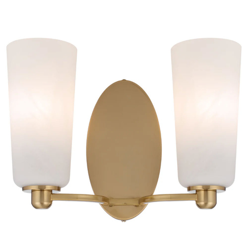 BREVAN 2LT WALL BRACKET 2x25wE27max W330 H240 P140 ANTIQUE GOLD / ALABASTRO