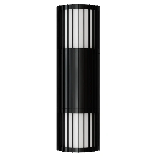 Bright 10W LED Tri Colour Ribbed Up Down Exterior Wall light Non Dimmable Black IP65