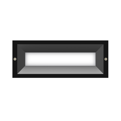 WALL RECD 13W LED TRI 639Lm IP65 RECT BRICKLIGHT Dark Grey FR Diffuser