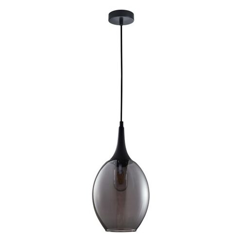 PENDANT ES 72W BLK Smoke Wine Glass OD180mm x H340mm (Mirror finish)