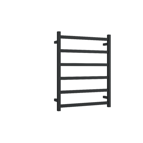 Thermorail Straight/Square 600x800x120mm 104Watts 6 Bars - Matt Black