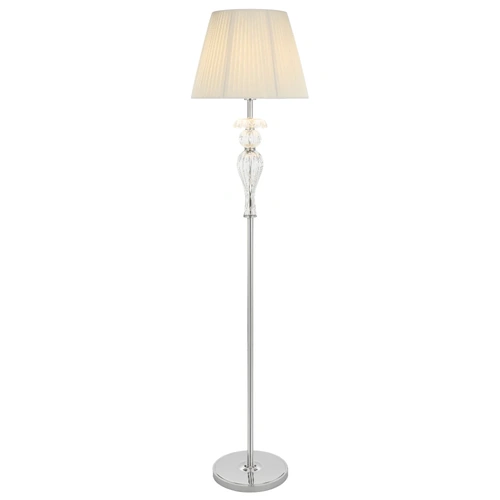 CADIZ FLOOR LAMP 25wE27max D400 H1650 foot swt CHROME/ CLEAR/ WHITE