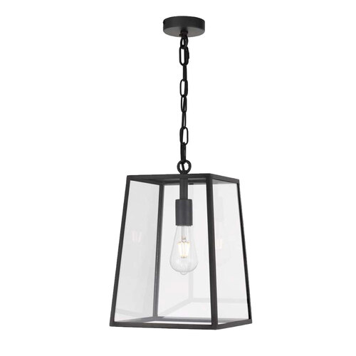 CANTENA 25 PENDANT 25wE27max L:250 H:335 - BLACK/CLEAR ROD:210mm + CHAIN:1000 IP43