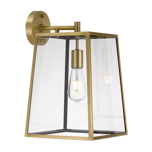 CANTENA 25 EXT WALL BRACKET 25wE27max W:250 H:420 P:300 ANTI BRASS/CLEAR IP43