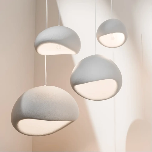 Cardinal Polymer Resin E27 Pendant Large 800mm White / White IP20