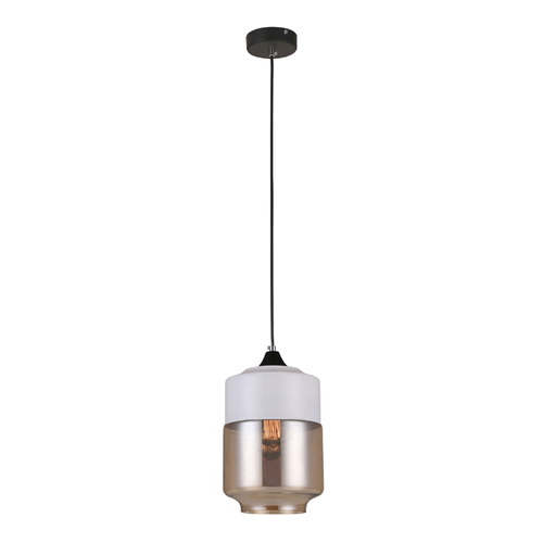 PENDANT ES WH w/Amber Glass JAR OD180mm