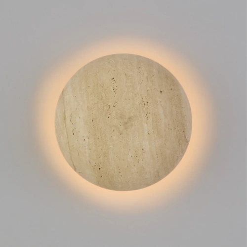 CASAR WALL LIGHT 6wLED 3000K NON-DIM 120Lm IP20 D150 P80 BEIGE TRAVERTINE