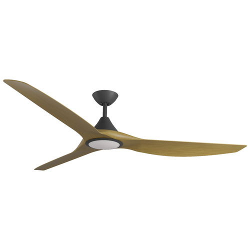 Cloudfan 72" Kit - Black with Light (CFP-367M-BK-L) Plus Teak Blades (CFP-372B-TE) - two boxes