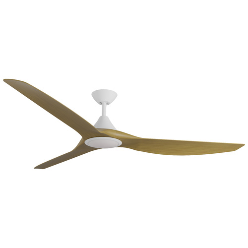 Cloudfan 72" Kit - White with Light (CFP-367M-WH-L) Plus Teak Blades (CFP-372B-TE) - two boxes