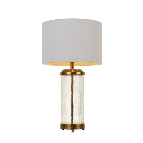 CHRIS TABLE LAMP 25wE27max D:380 H:690 cable:2.0m line switch ANT BRASS/CLEAR/WHITE