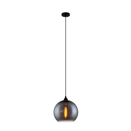PENDANT ES Smoke Blk (Glass) WINE GLASS w/Raindrop OD250mm