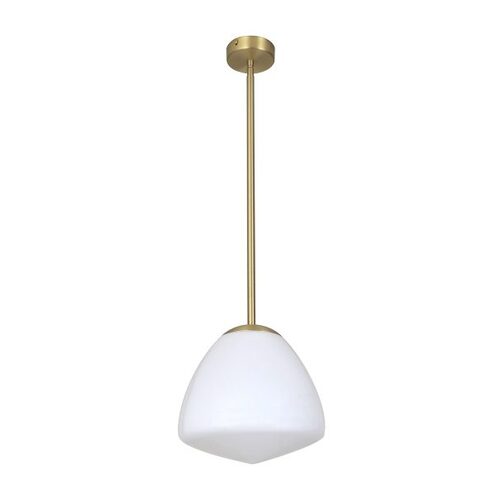 PENDANT ES Antique Brass / Frosted (Matt) Tipped Dome Glass OD220mm