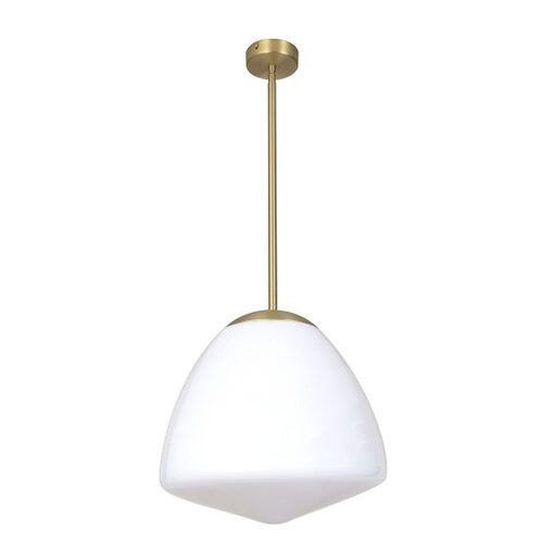 PENDANT ES Antique Brass / Frosted (Matt) Tipped Dome Glass OD350mm