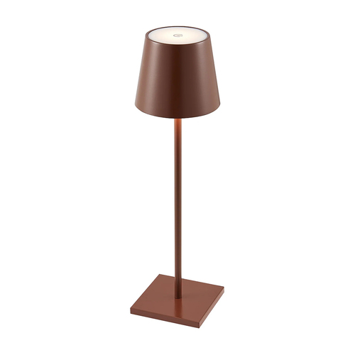 CLIO RECHARGEABLE TABLE LAMP 3wLED D108 H380 IP54 1.5M 3000 K 300LM 2X2000mah BROWN SATIN